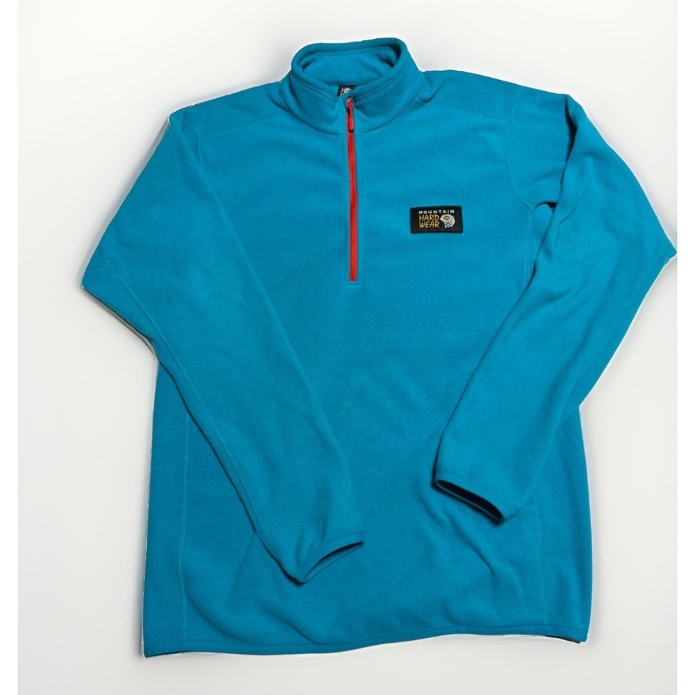 Mountain Hardwear Fleece Pullover Quarter Zip Teal Outdoor Jacket